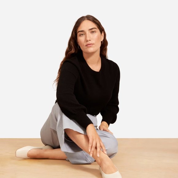 Everlane Sweaters - EVERLANE The Cashmere Lantern Sweater - Black